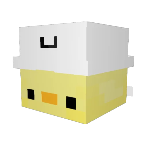 Nrc7 Minecraft avatar head, 3D render