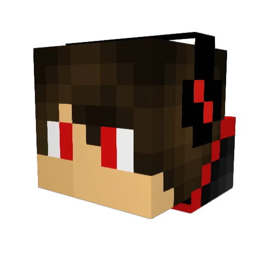 NrdYoutube Minecraft avatar head, 3D render