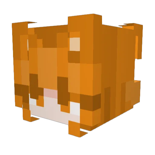 Nrommel Minecraft avatar head, 3D render