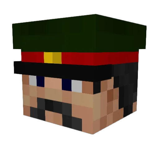 Nrp2k Minecraft avatar head, 3D render