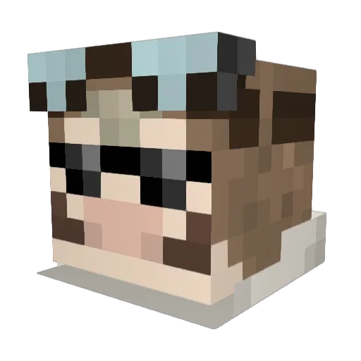 Nrt_piggy Minecraft avatar head, 3D render