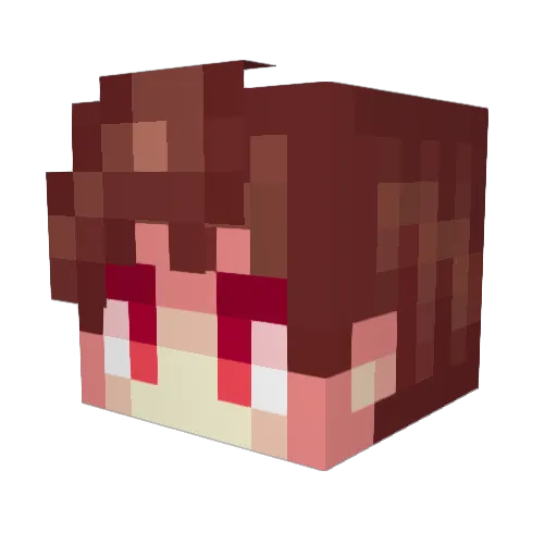 Nrtzook Minecraft avatar head, 3D render