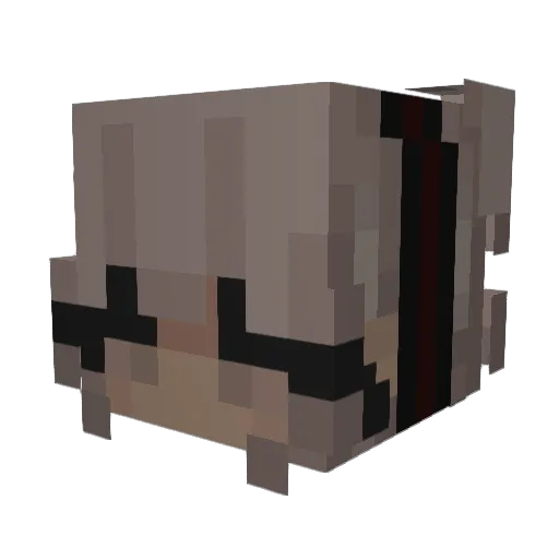 Nrvis Minecraft avatar head, 3D render