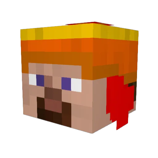 Nrwd Minecraft avatar head, 3D render