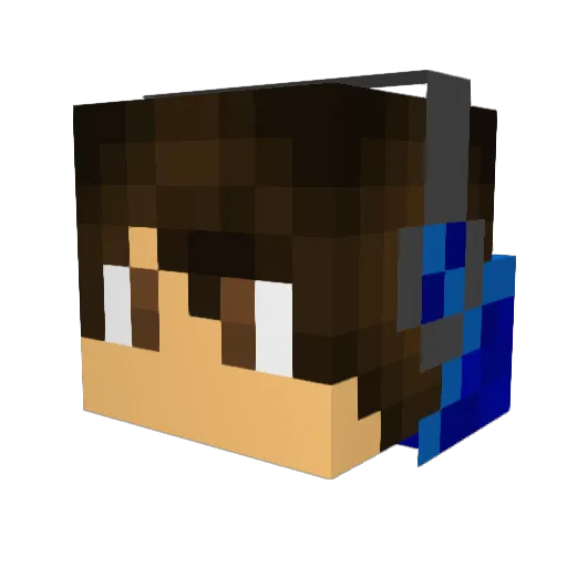 Nscheevel Minecraft avatar head, 3D render