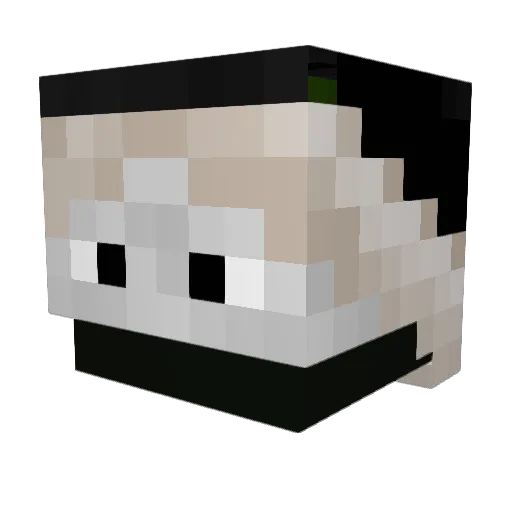NscmO Minecraft avatar head, 3D render