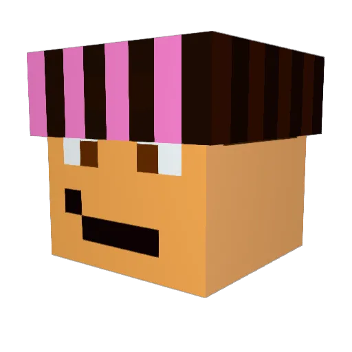 Nsebastian Minecraft avatar head, 3D render