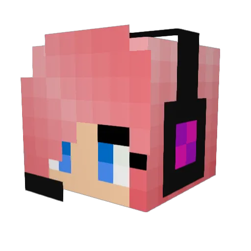 Nsedgehammer Minecraft avatar head, 3D render