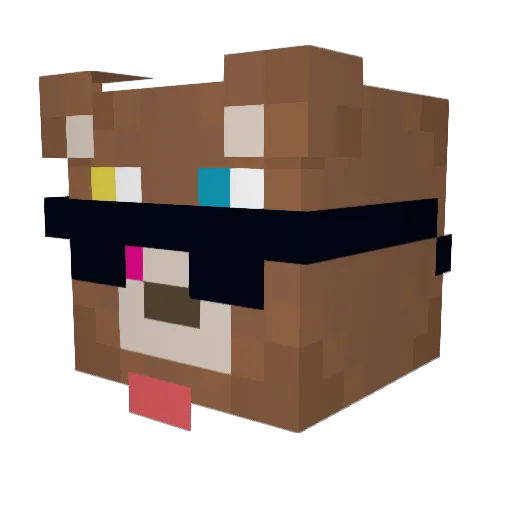 Nshox16 Minecraft avatar head, 3D render
