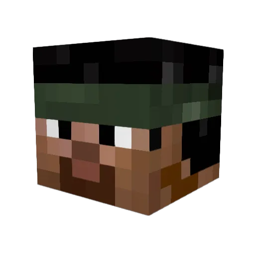 Nstd Minecraft avatar head, 3D render