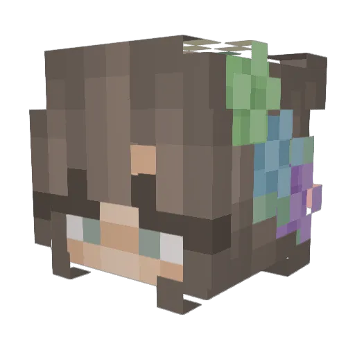 Ntat Minecraft avatar head, 3D render