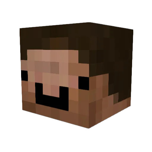 NthAlexis Minecraft avatar head, 3D render