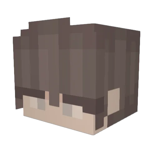 Nthdustrialist Minecraft avatar head, 3D render