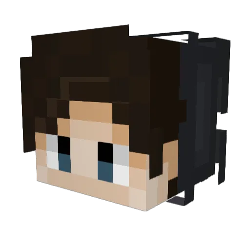 NtoIen Minecraft avatar head, 3D render