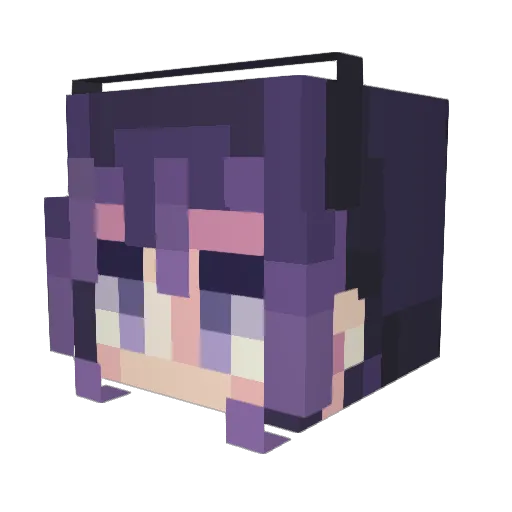 NuE_CBT Minecraft avatar head, 3D render