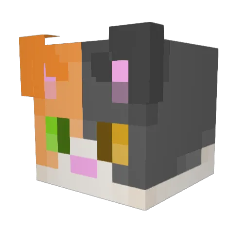 NuNexy Minecraft avatar head, 3D render