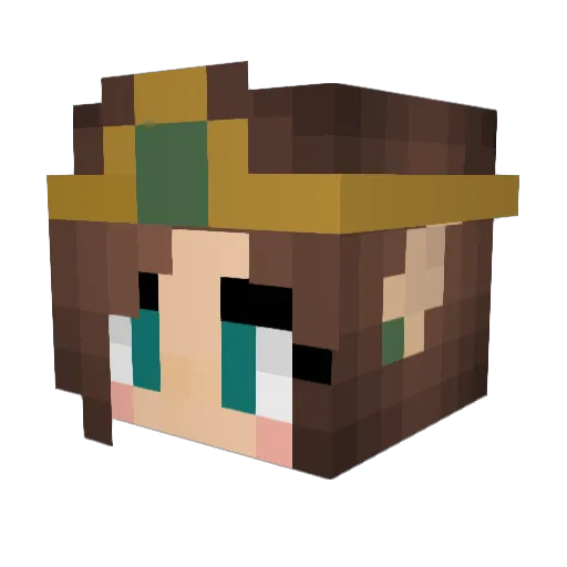 NuTTeLLasH Minecraft avatar head, 3D render