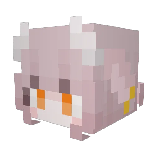 Nu_Hee Minecraft avatar head, 3D render
