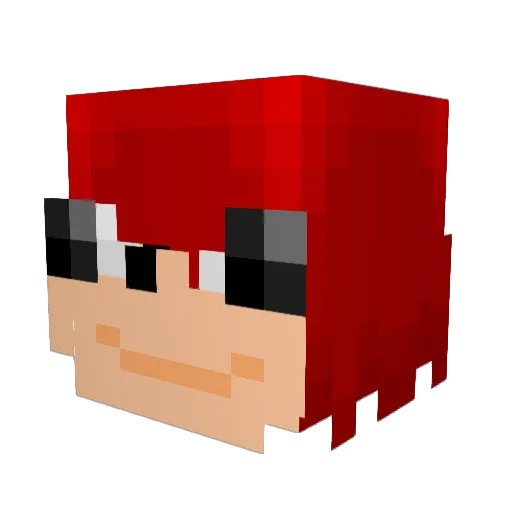 Nu_ga04 Minecraft avatar head, 3D render