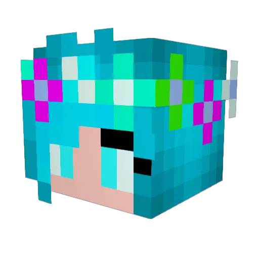 Nua17 Minecraft avatar head, 3D render