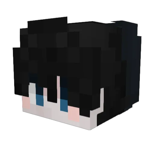 NuanQIu_ Minecraft avatar head, 3D render