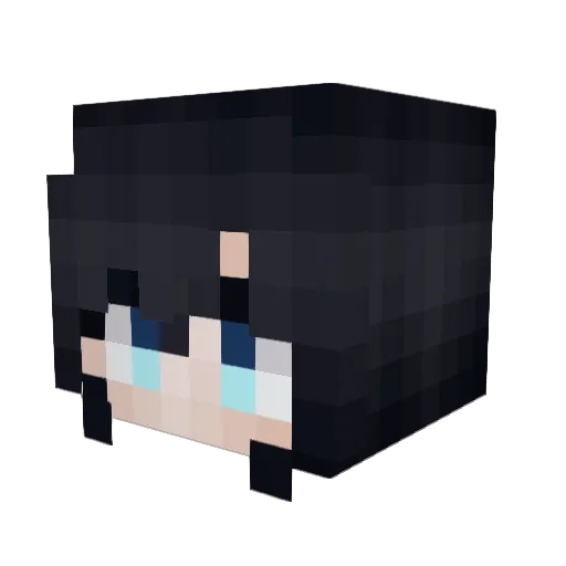 Nuanced_Naoka Minecraft avatar head, 3D render