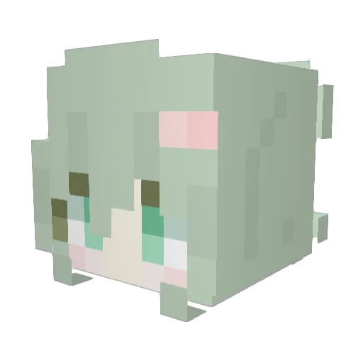 NubBuny Minecraft avatar head, 3D render