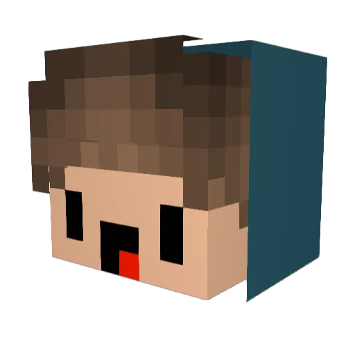 NubahGG Minecraft avatar head, 3D render