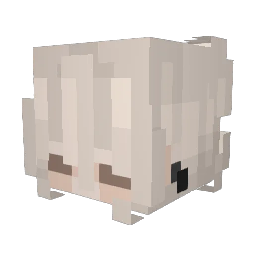 Nubblees_ Minecraft avatar head, 3D render