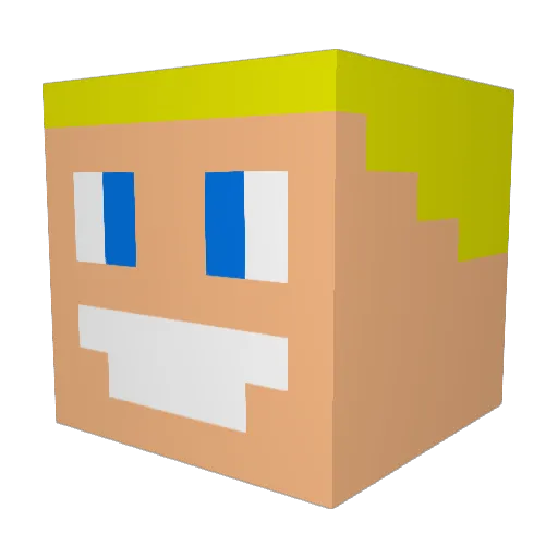 NubbyNeme Minecraft avatar head, 3D render