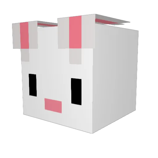 Nubenix Minecraft avatar head, 3D render