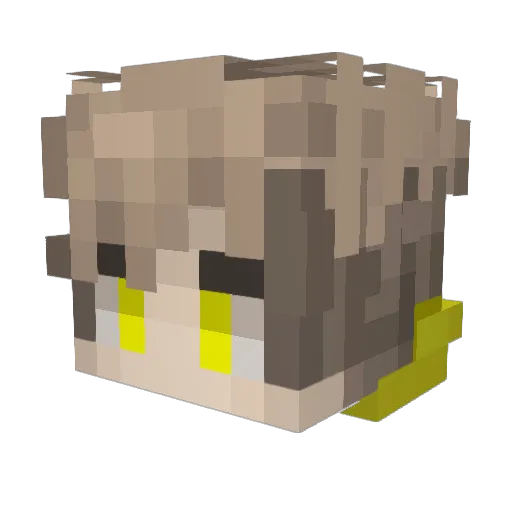 Nubify Minecraft avatar head, 3D render