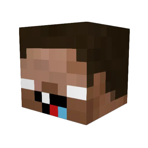 Nubik_3000 Minecraft avatar head, 3D render