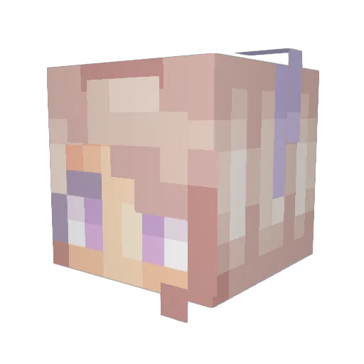 Nubikkubik Minecraft avatar head, 3D render