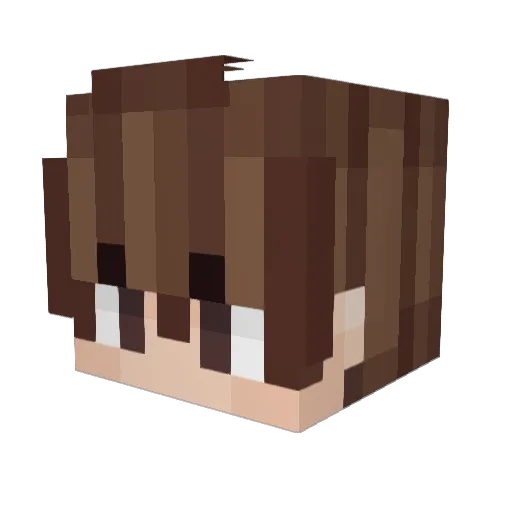 Nubiy Minecraft avatar head, 3D render