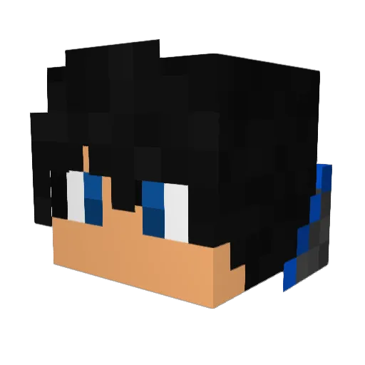 Nubyboy Minecraft avatar head, 3D render