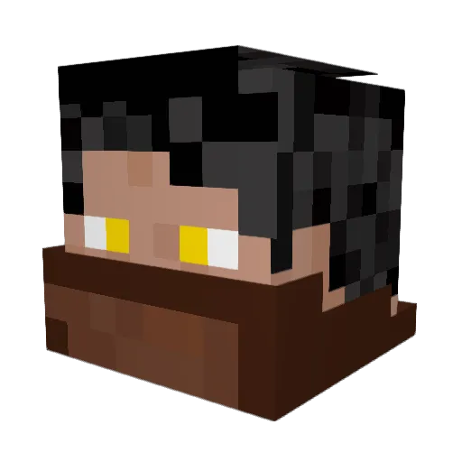 NucaQuantum Minecraft avatar head, 3D render