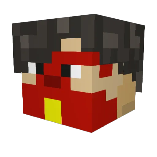 Nuchacho Minecraft avatar head, 3D render