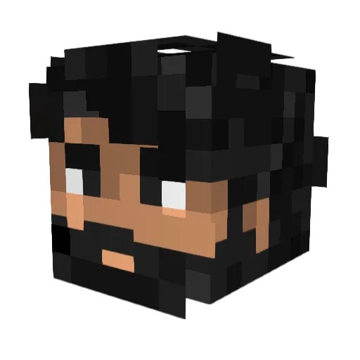 Nucho1998 Minecraft avatar head, 3D render