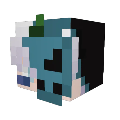NuckIan Minecraft avatar head, 3D render