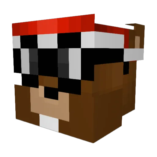 NuckerTheNooker Minecraft avatar head, 3D render