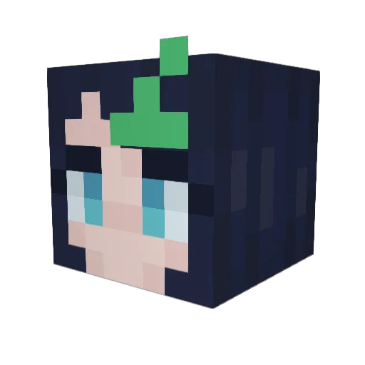 NuckyPlays Minecraft avatar head, 3D render