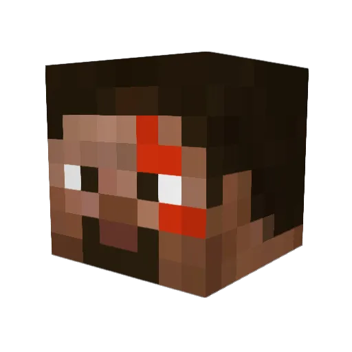 Nucleaar Minecraft avatar head, 3D render