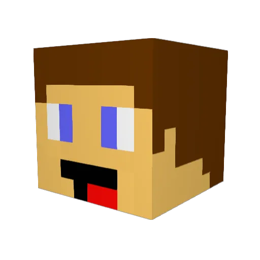 NuclearBlood50 Minecraft avatar head, 3D render