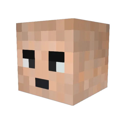 NuclearBunk Minecraft avatar head, 3D render