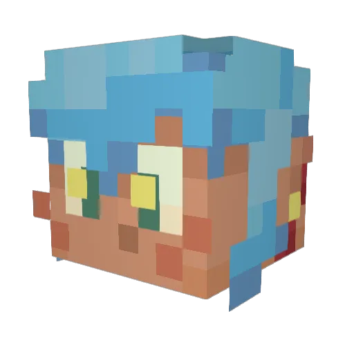 NuclearBunni Minecraft avatar head, 3D render