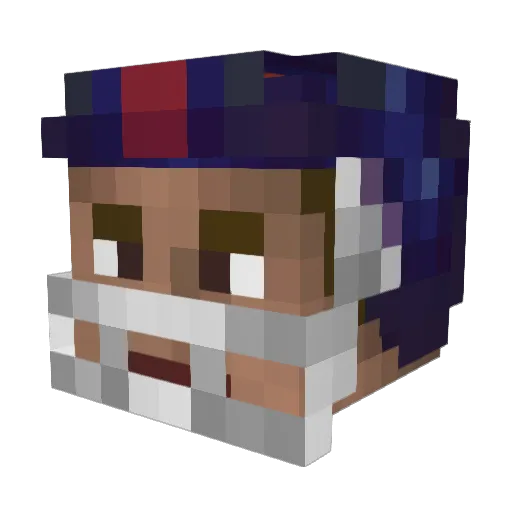 NuclearHamburger Minecraft avatar head, 3D render
