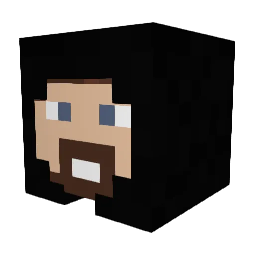 NuclearLava Minecraft avatar head, 3D render