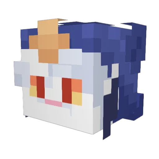 NuclearNachos Minecraft avatar head, 3D render