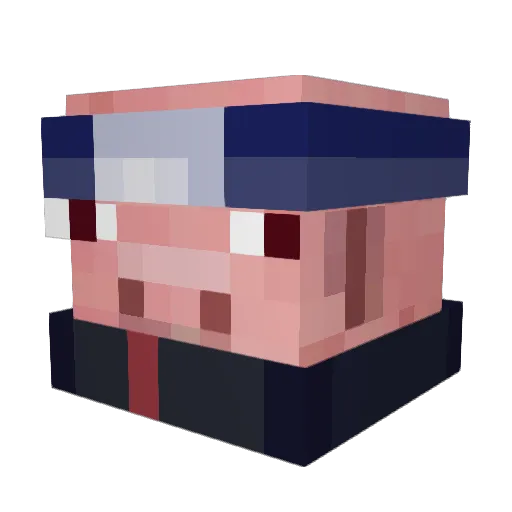 NuclearPie12 Minecraft avatar head, 3D render
